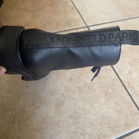 Karl Lagerfeld Paris Women Mela Combat Black Boots 7.5M and 8.5M - Picture 6 of 9